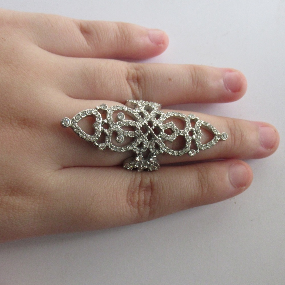 SILVER RHINESTONE RING 💍 - Picture 5 of 6